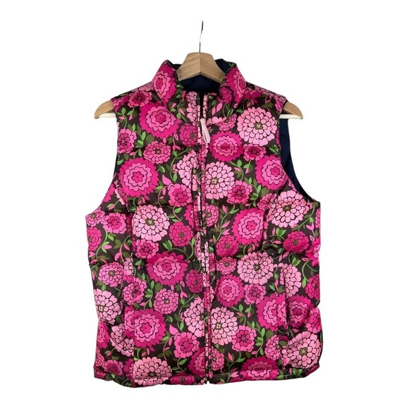 Lilly Pulitzer Jackets & Blazers - Lilly Pulitzer‎ Libbi Reversible Duck Down Blend Vest size Medium Pink/Blue